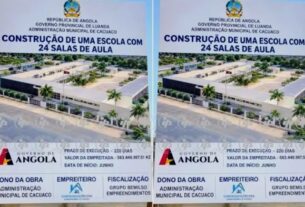 Cacuaco: Empresa ALC abandona obra de escola avaliada em 583 milhões de kwanzas após receber fundos